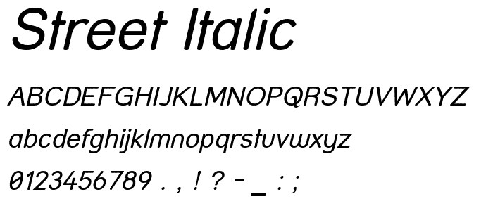 Street Italic font